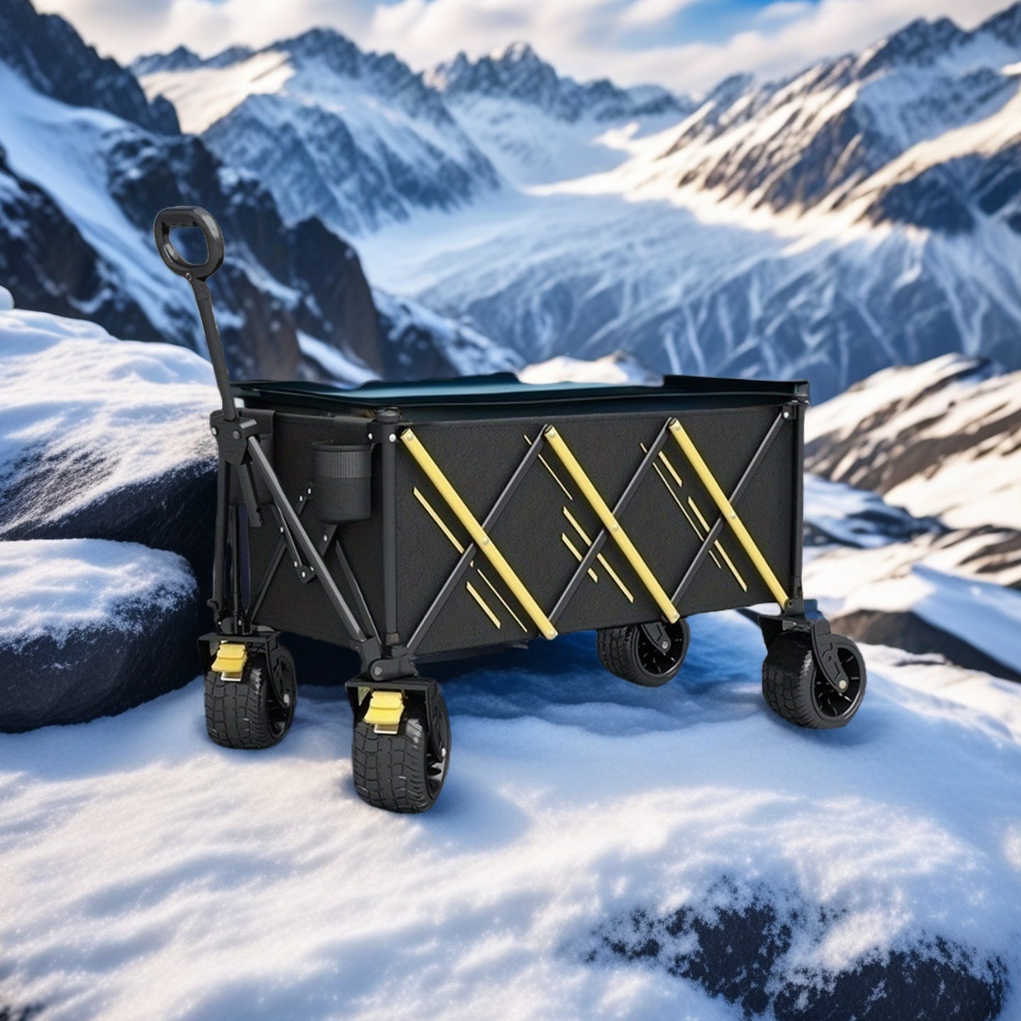 Outdoor Foldable Extra Large Camping Cart - Lightweight, Easy to Store, Quick Delivery