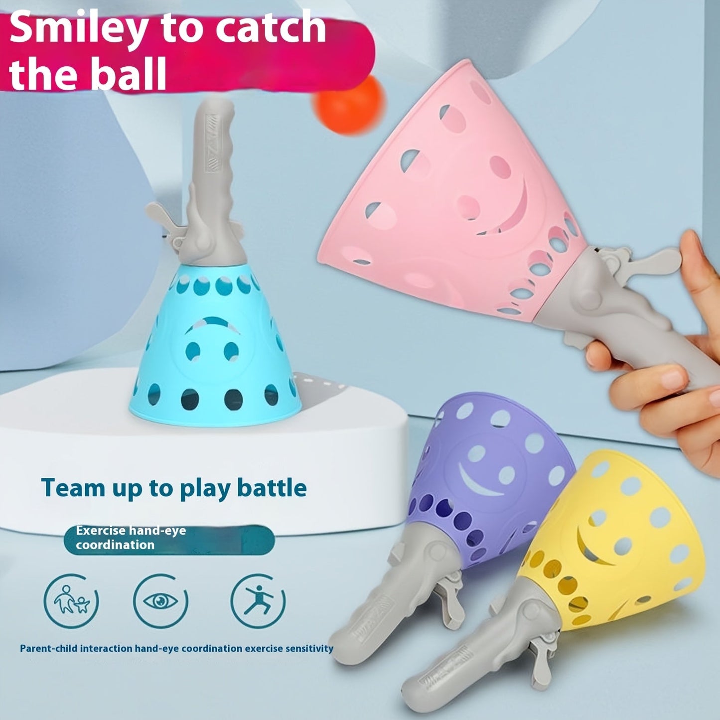 Interactive Throw & Catch Ball Game Toy for Kids & Adults - Safe, Colorful, and Fun!