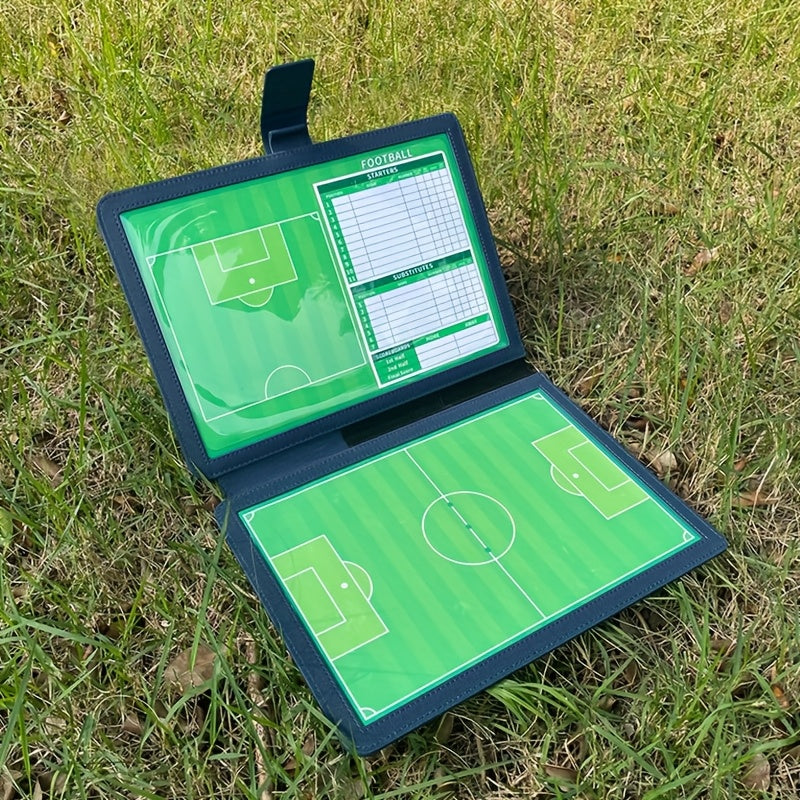 Double-Sided Magnetic Soccer Coaching Clipboard with Erasable Markers - Tactical Board for Training & Referees