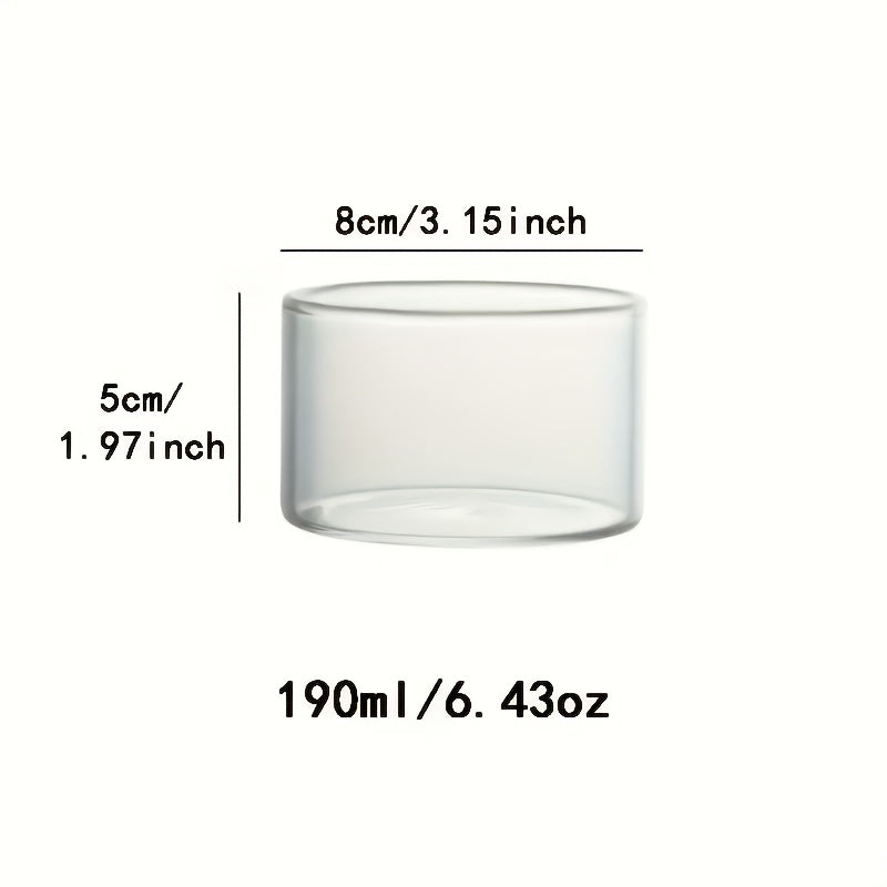 4-Pack 6.4oz High Borosilicate Glass Dessert Bowls - Microwave & Dishwasher Safe