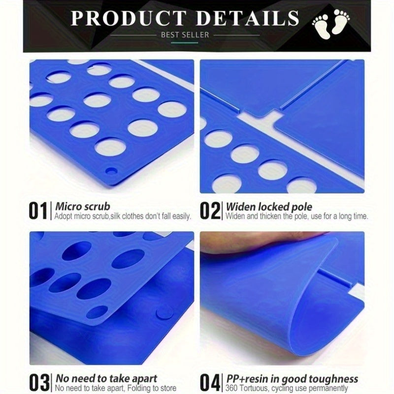 2025 Adjustable Plastic Clothes Folding Board - Efficient Laundry Organizer, 5 Colors, Perfect for Mother's Day