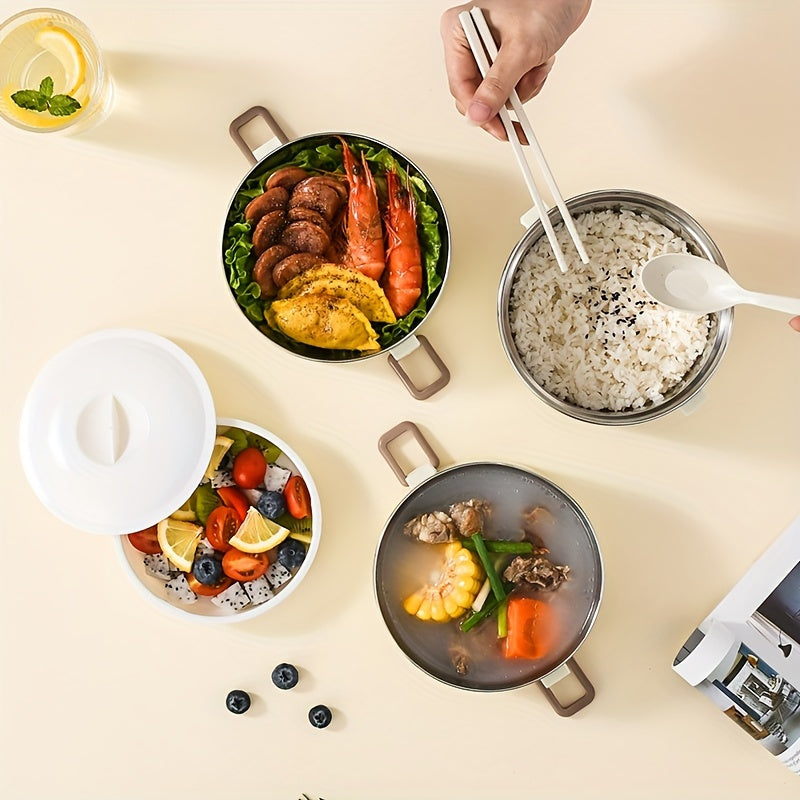 Lucky Charm Stainless Steel Lunch Box Set with Insulated Tote - Durable, BPA-Free, Perfect for School, Work & Camping
