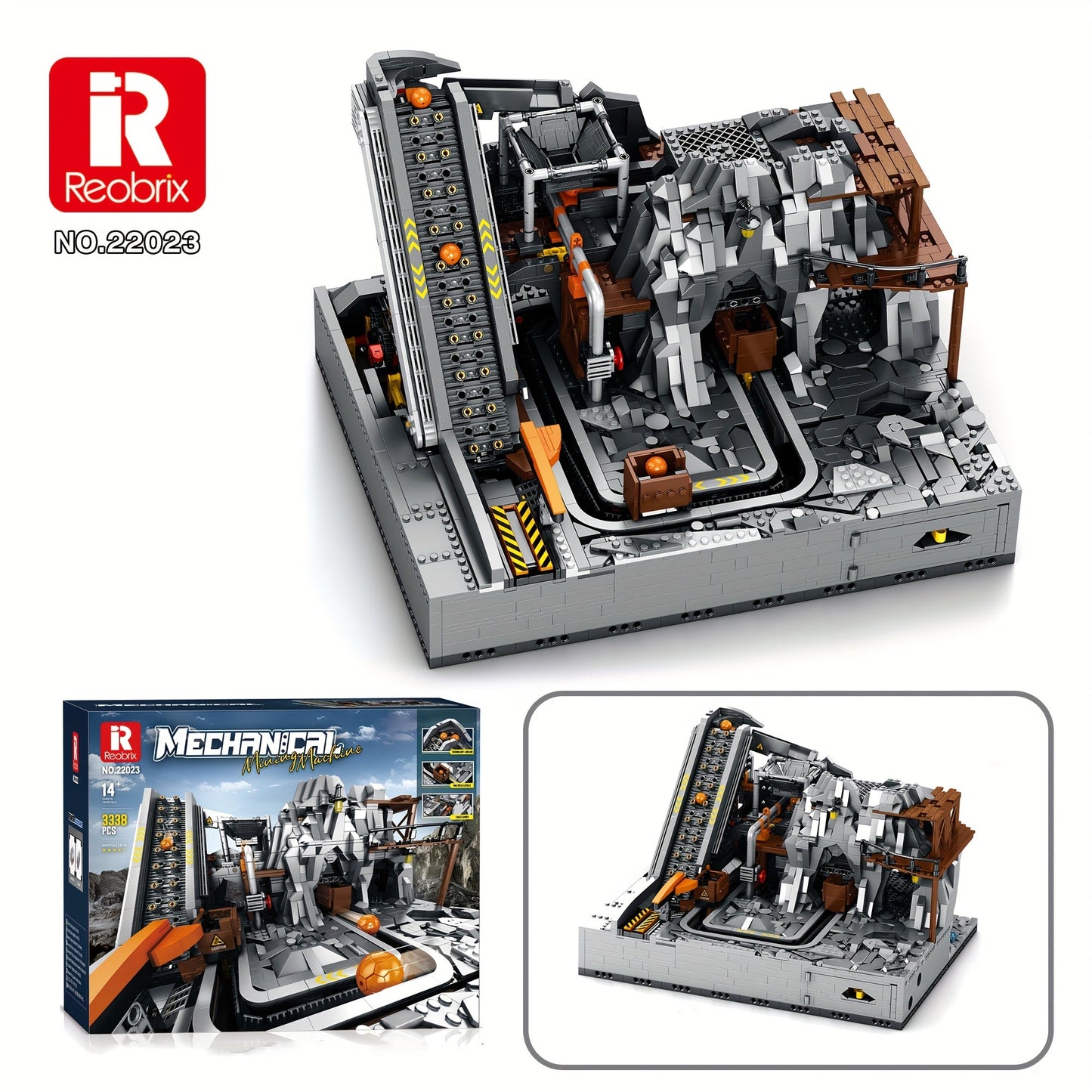 3338pcs Mine Mining Engineering Building Block Model - Creative Engineering Toy
