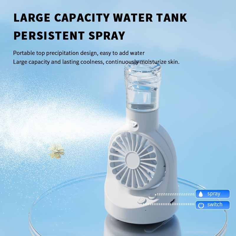 SENBOWE 2-in-1 USB Fan & Humidifier - Portable, Quiet, 4 Speeds, Adjustable Humidity - Ideal for Home & Office