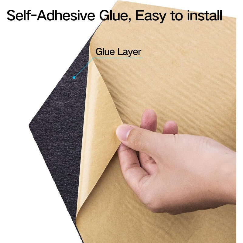 12pcs Self-Adhesive Acoustic Panels - High Density Soundproof Foam, Flame Resistant, Noise Absorbing & Echo Eliminating (Black/Dark Gray/White)