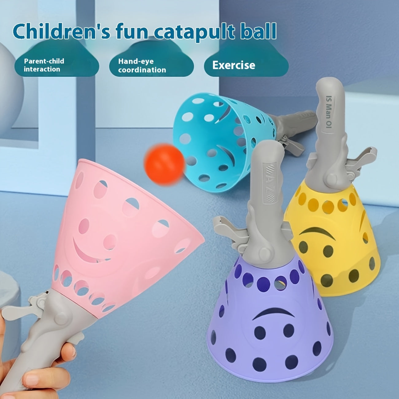 Interactive Throw & Catch Ball Game Toy for Kids & Adults - Safe, Colorful, and Fun!