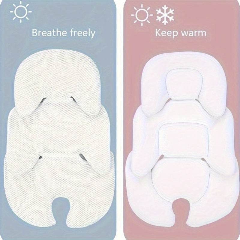 Premium Portable Child Stroller Seat Cushion for Ages 0-3, Reversible Padding