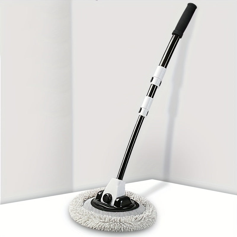 Telescoping Car Cleaning Brush with Microfiber Chenille - Adjustable Long Handle