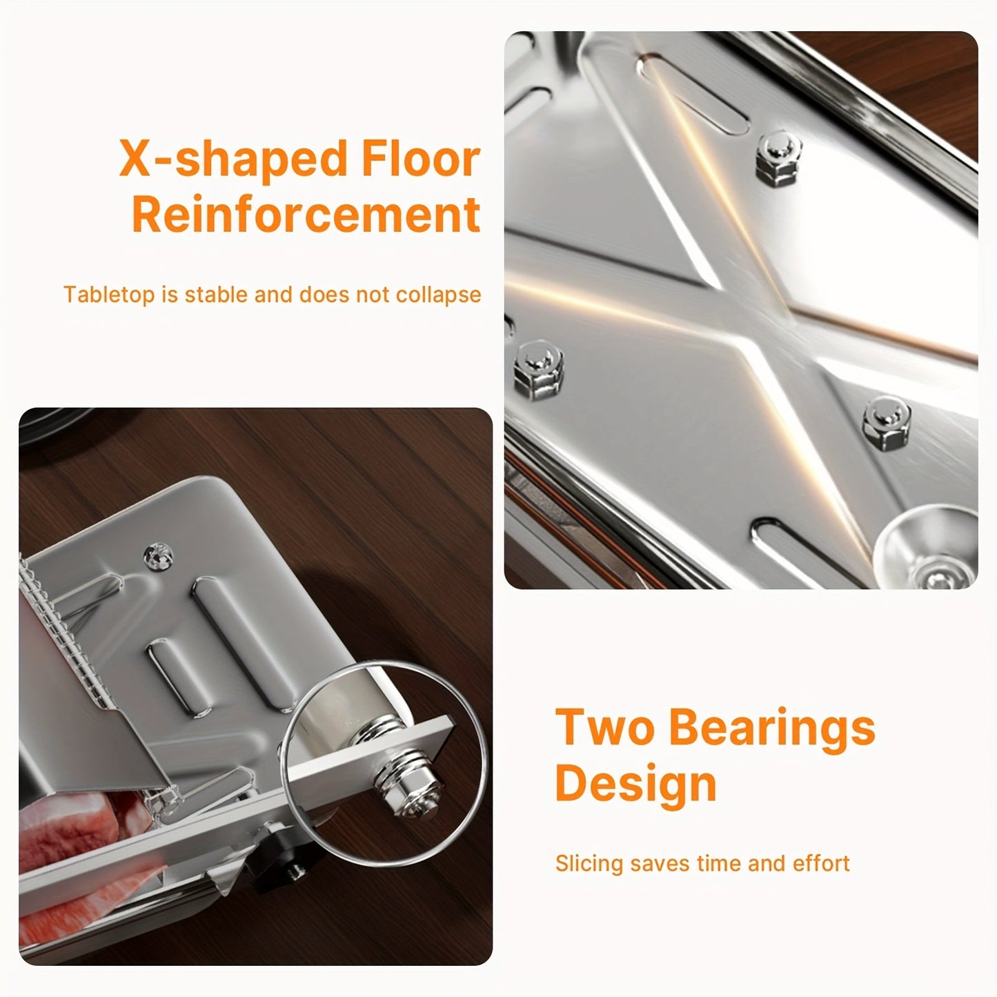 Heavy-Duty Manual Meat Slicer - Adjustable Thickness & Easy-Clean Design