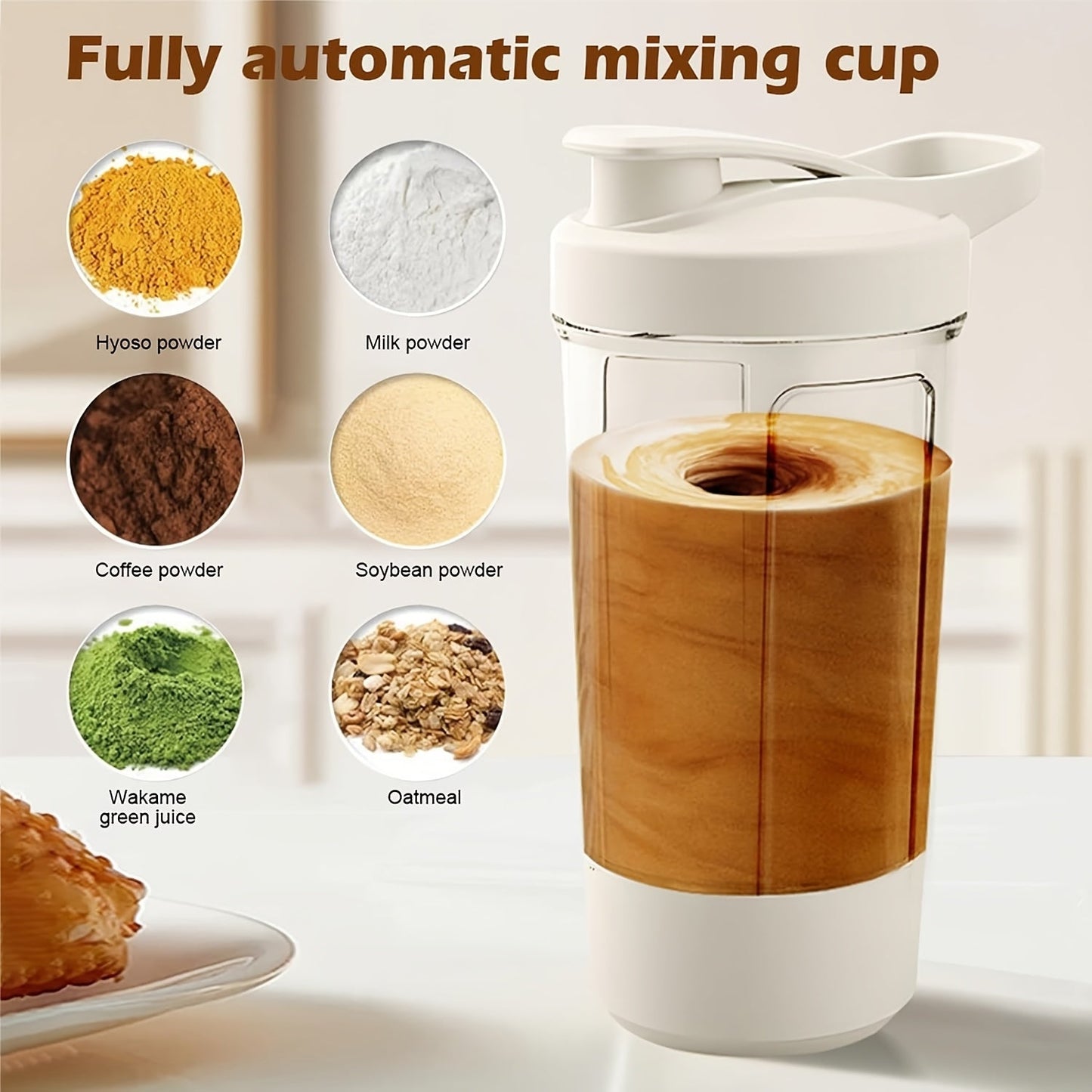 Household Travel Automatic Mixing Cup - Electric Mixer for Coffee, Milk, Protein
