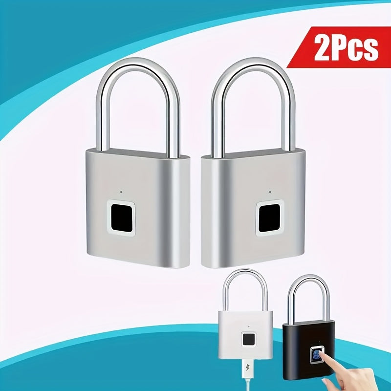 Compact Smart Fingerprint Padlock - USB Rechargeable, Keyless Security for Suitcase & Luggage