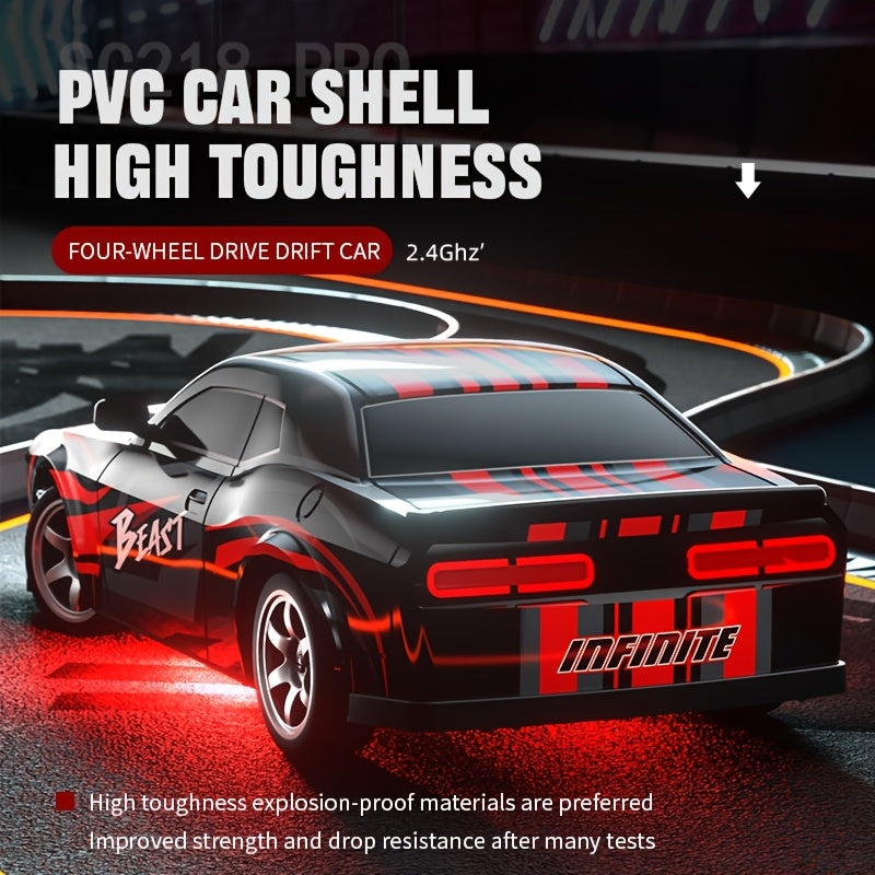 1:16 Scale Drift Car Toy with Remote Control, 2.4GHz, 25KM/H Speed, LED Lights - Perfect Gift for All Ages