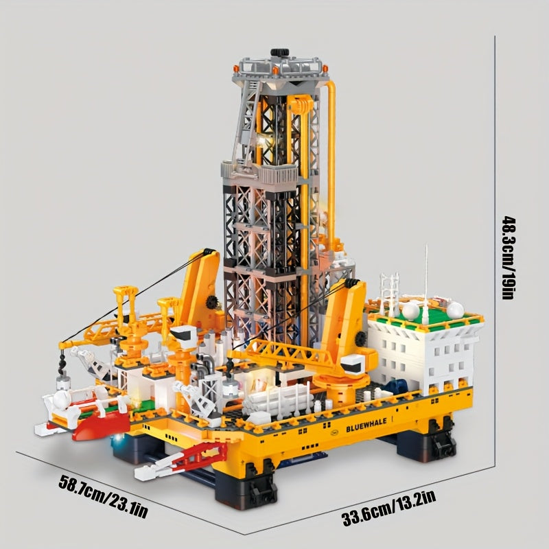 3271pcs Drilling Platform Assembly Building Blocks - Perfect for Adults & Gifts