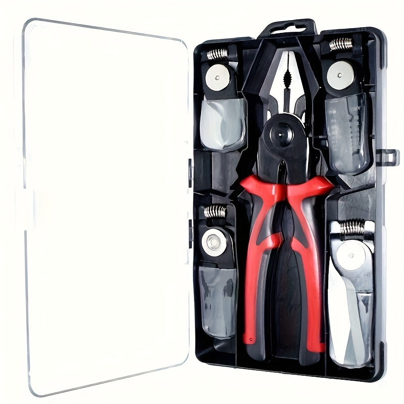 5-in-1 Multi-Purpose Pliers Set with Replaceable Heads for Electrical Maintenance