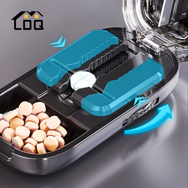 LDQ Pill Cutter & Portable Dispenser - Accurate Tablet Splitter & Organizer