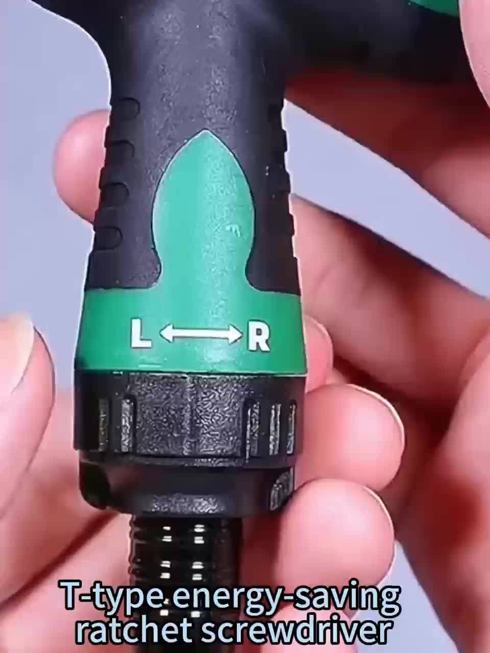 Versatile T-Handle Ratchet Screwdriver with Strong Magnetic Head for Home Repairs & DIY