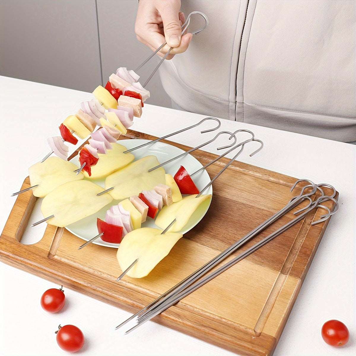 Durable Metal Barbecue Skewers - Perfect for Grilling & BBQ