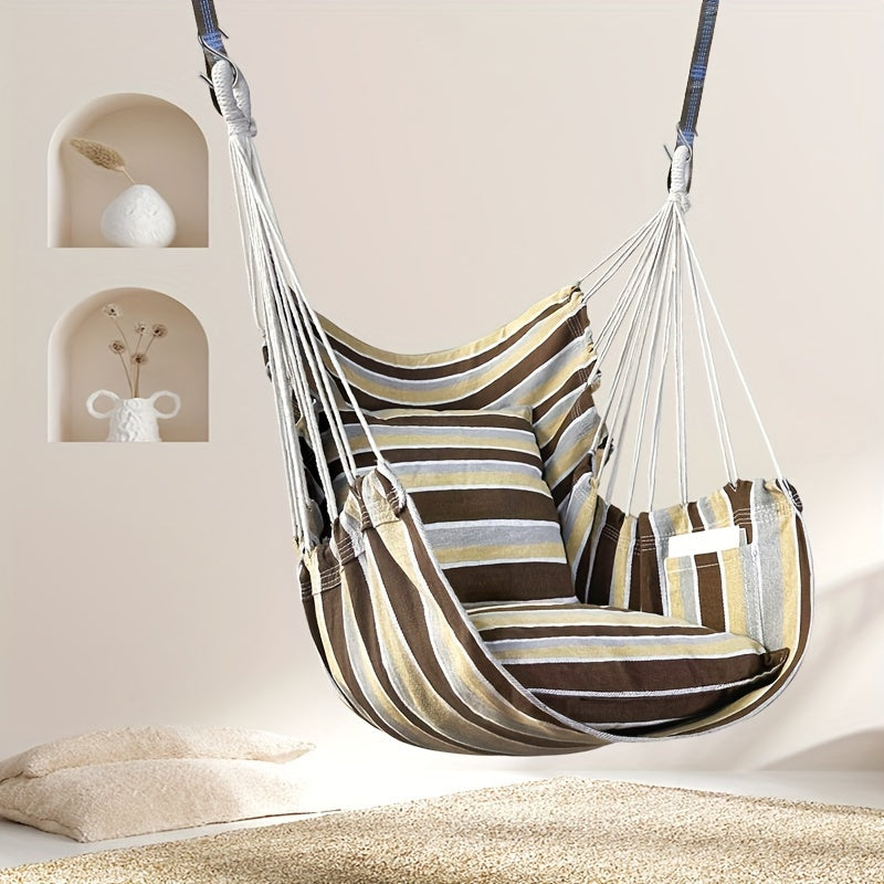 Premium Hammock Chair Set with Cushions, Straps, and Hooks