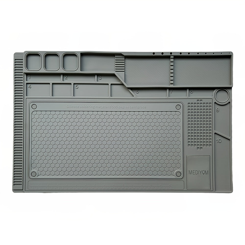 Heat Resistant Silicone Soldering Mat with Magnetic Sections for Phone Repair