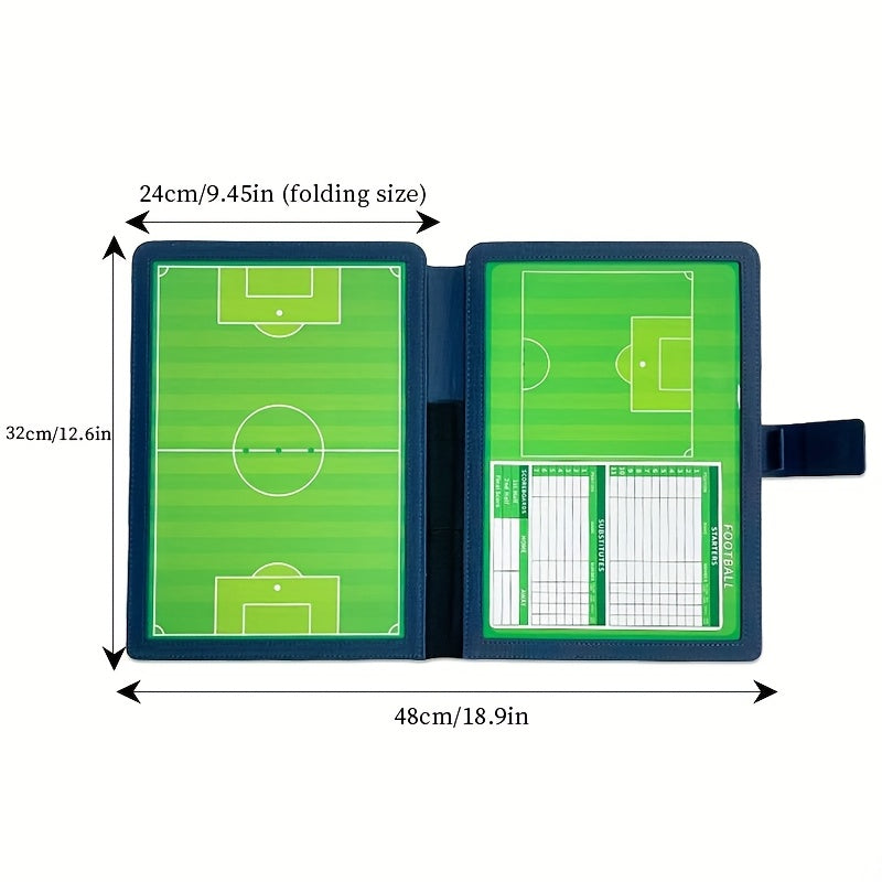 Double-Sided Magnetic Soccer Coaching Clipboard with Erasable Markers - Tactical Board for Training & Referees