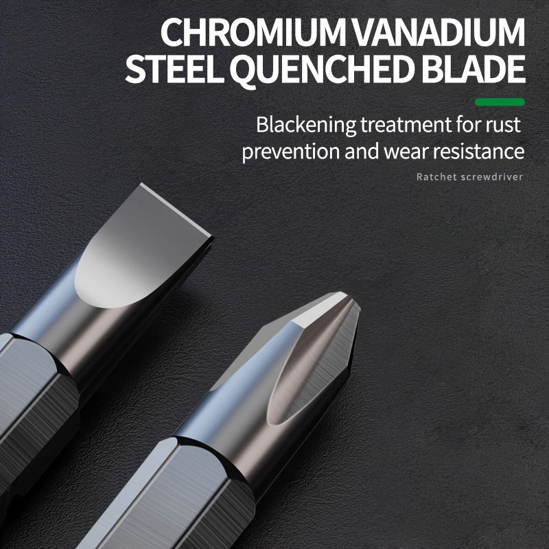 Versatile T-Handle Ratchet Screwdriver with Strong Magnetic Head for Home Repairs & DIY