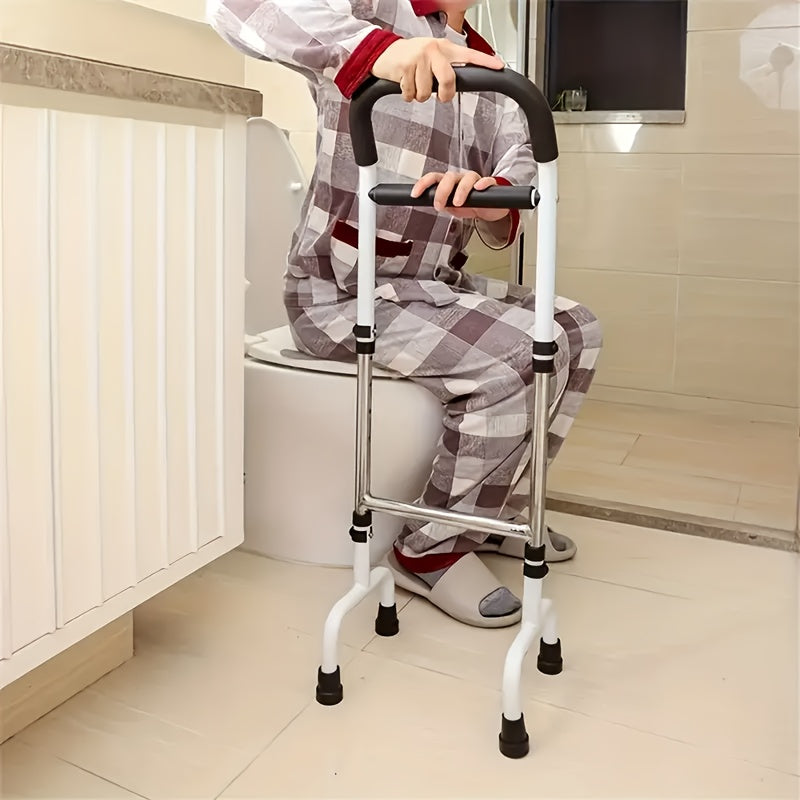 Stainless Steel Bedside Assist for Seniors - Non-Slip, Punch-Free, Safe Handrail