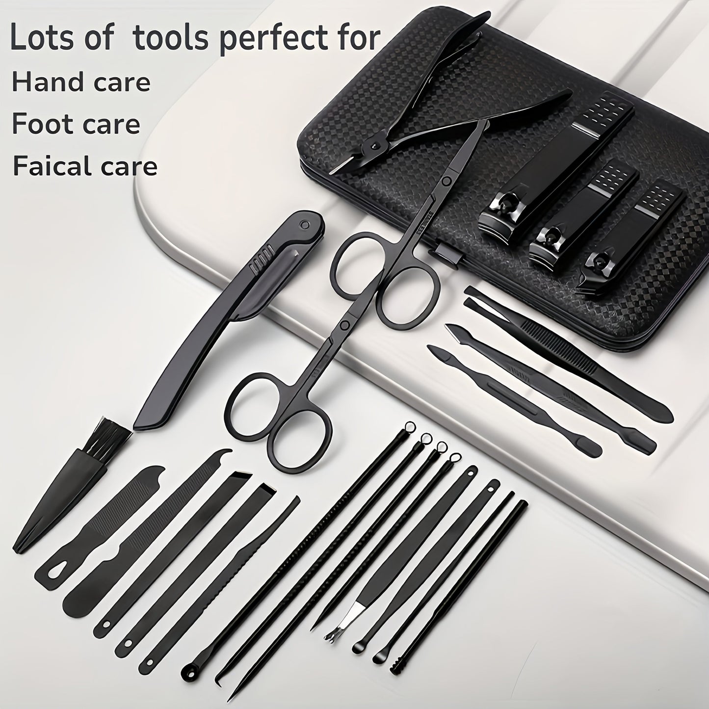 Luxury Manicure & Pedicure Set - 7/10/24pcs Professional Stainless Steel Nail Tools