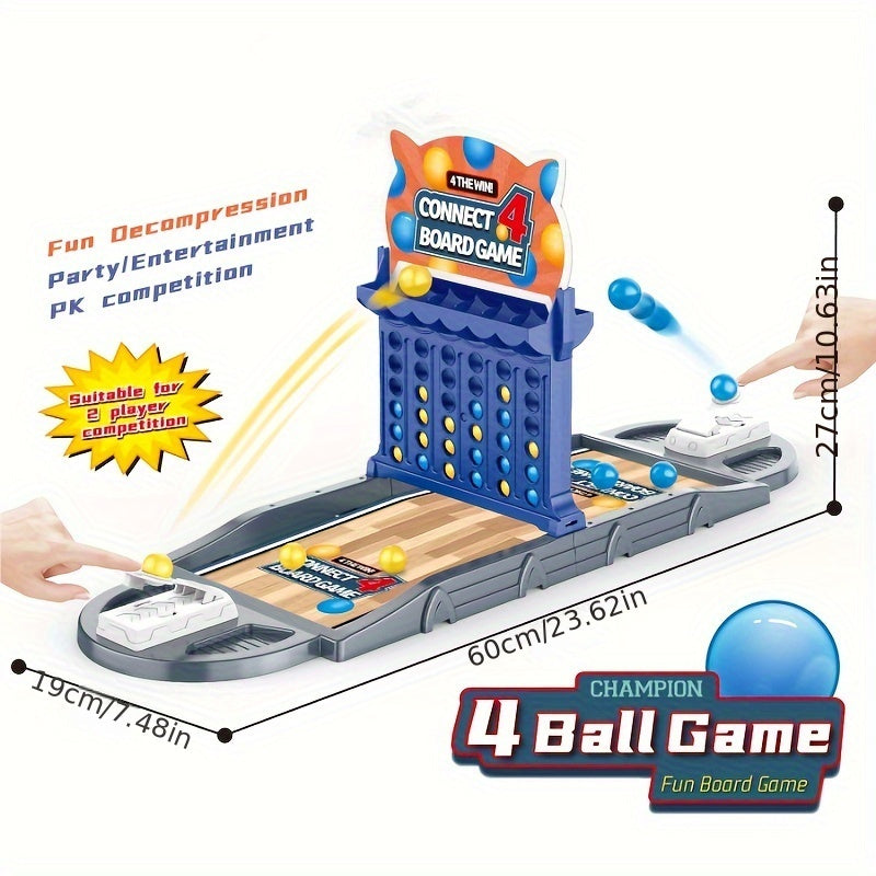 4-in-1 Connect Board Game - Perfect Family Fun, Educational Toy for Kids, Party Favor & Holiday Gift