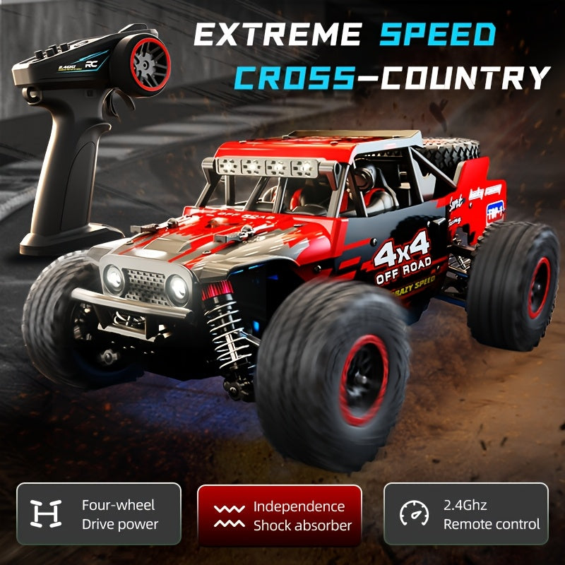 Premium SG202MAX 4WD Brushless RC Car - Metal Gears, Slip-Resistant Tires, HD Night Lights