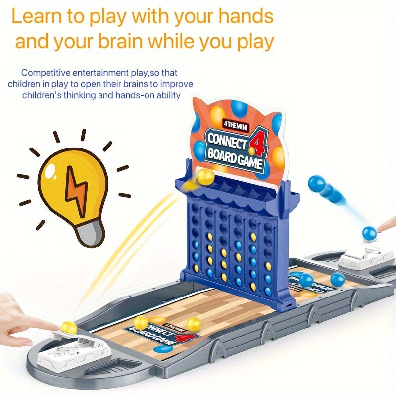 4-in-1 Connect Board Game - Perfect Family Fun, Educational Toy for Kids, Party Favor & Holiday Gift