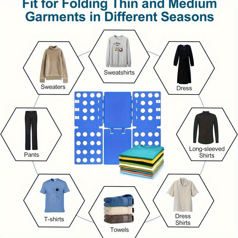 2025 Adjustable Plastic Clothes Folding Board - Efficient Laundry Organizer, 5 Colors, Perfect for Mother's Day