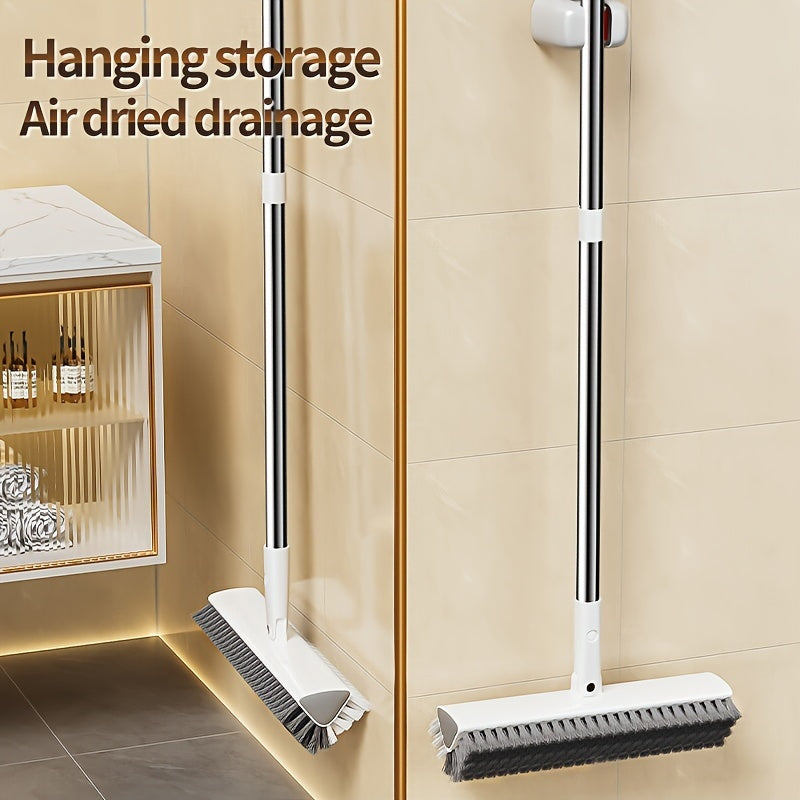 Joybos Dual-Sided Cleaning Brush with Long Handle & Swivel V-Shaped Head