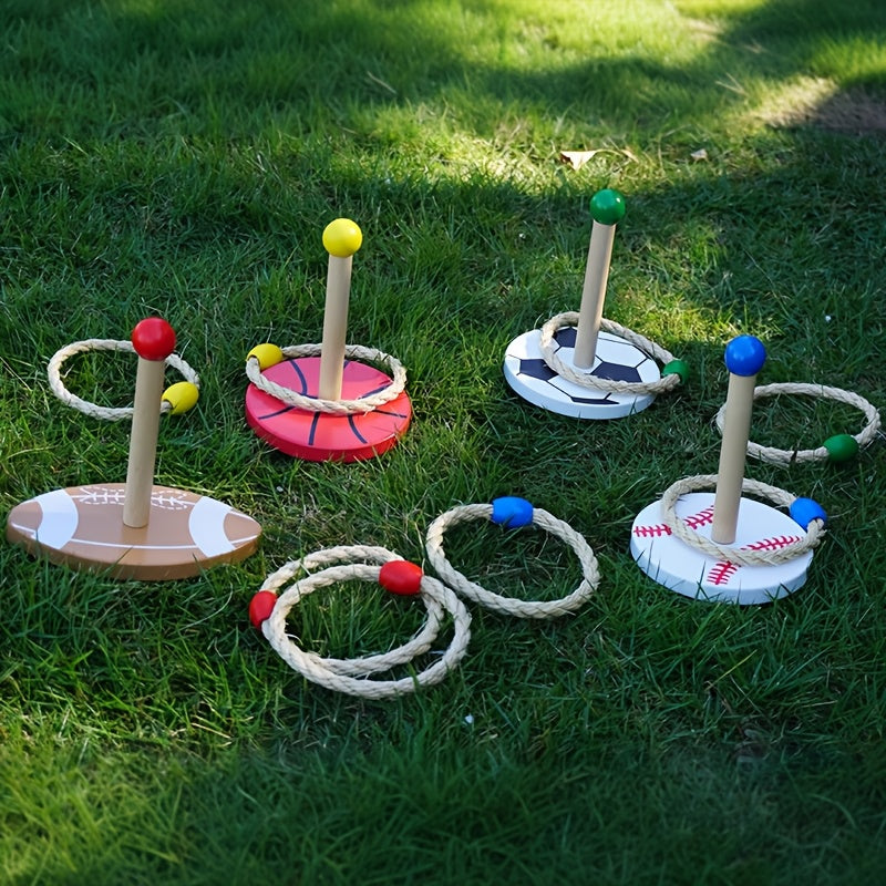 12pcs Hemp Rope Tossing Toy Game for Kids - Outdoor Party Sports Fun