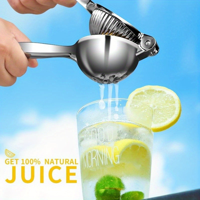 Compact Stainless Steel Manual Citrus Juicer - Ergonomic & Durable for Fresh Juice