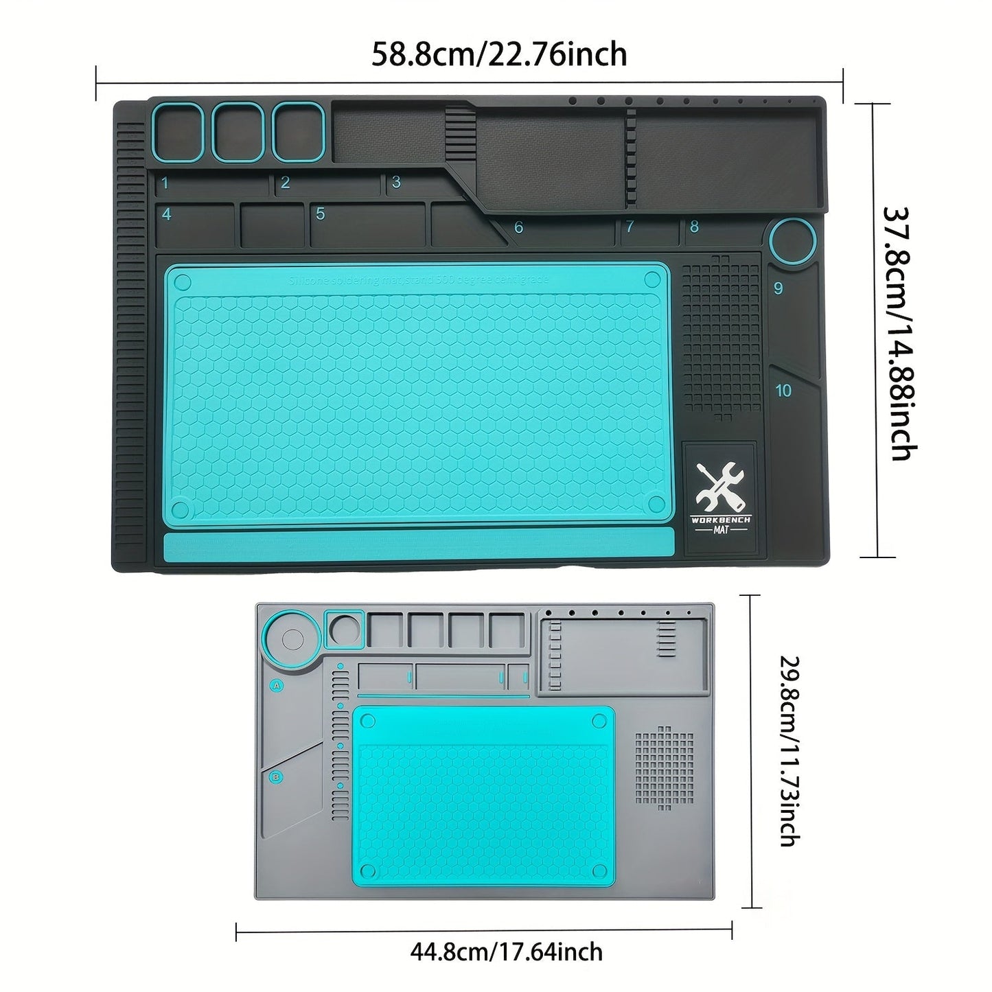 Heat Resistant Silicone Soldering Mat with Magnetic Sections for Phone Repair