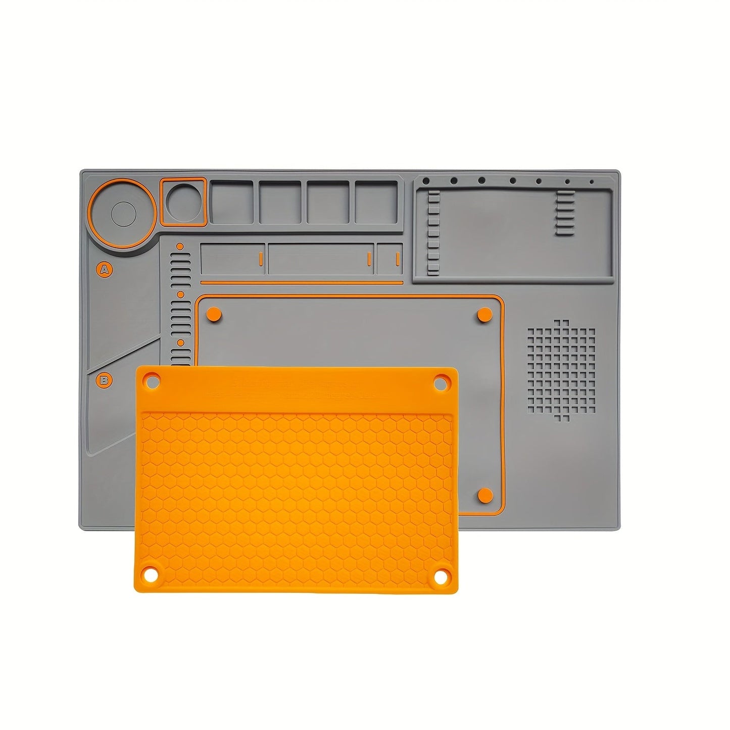 Heat Resistant Silicone Soldering Mat with Magnetic Sections for Phone Repair