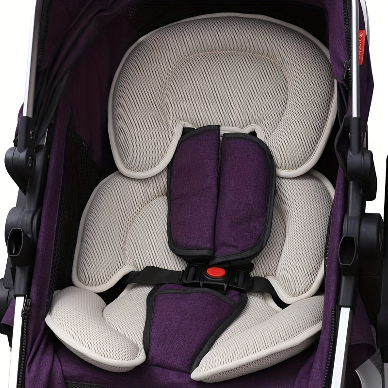 Premium Portable Child Stroller Seat Cushion for Ages 0-3, Reversible Padding