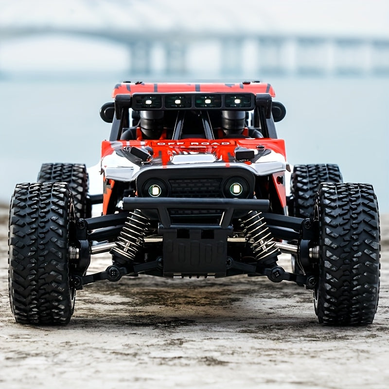 2025 Red Off-Road RC Toy Car - Brushless Motor, 55Km/h, Rechargeable, LED, Space Theme