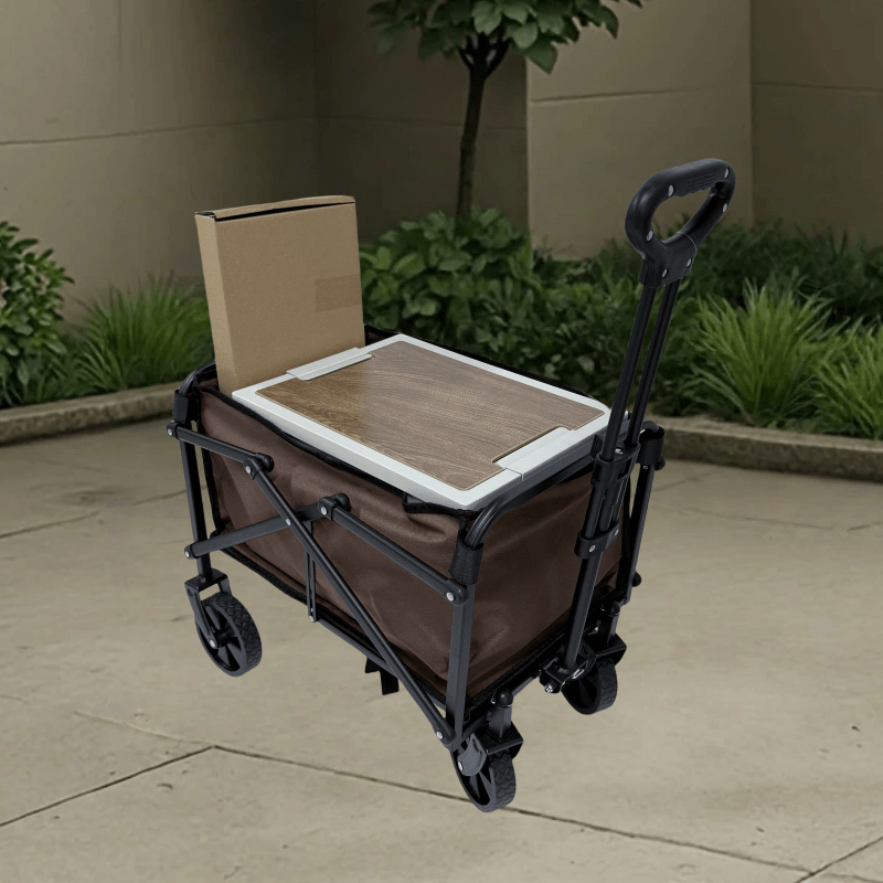 5pcs/1pc Camping Folding Cart with 360° Wheels for Beach Trips