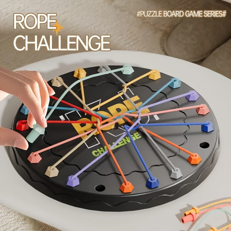 Colorful Rope Challenge Board Game - Boosts Logic & Creativity, Great for Teens & Family, Perfect for Valentine's, Thanksgiving, Christmas & New Year