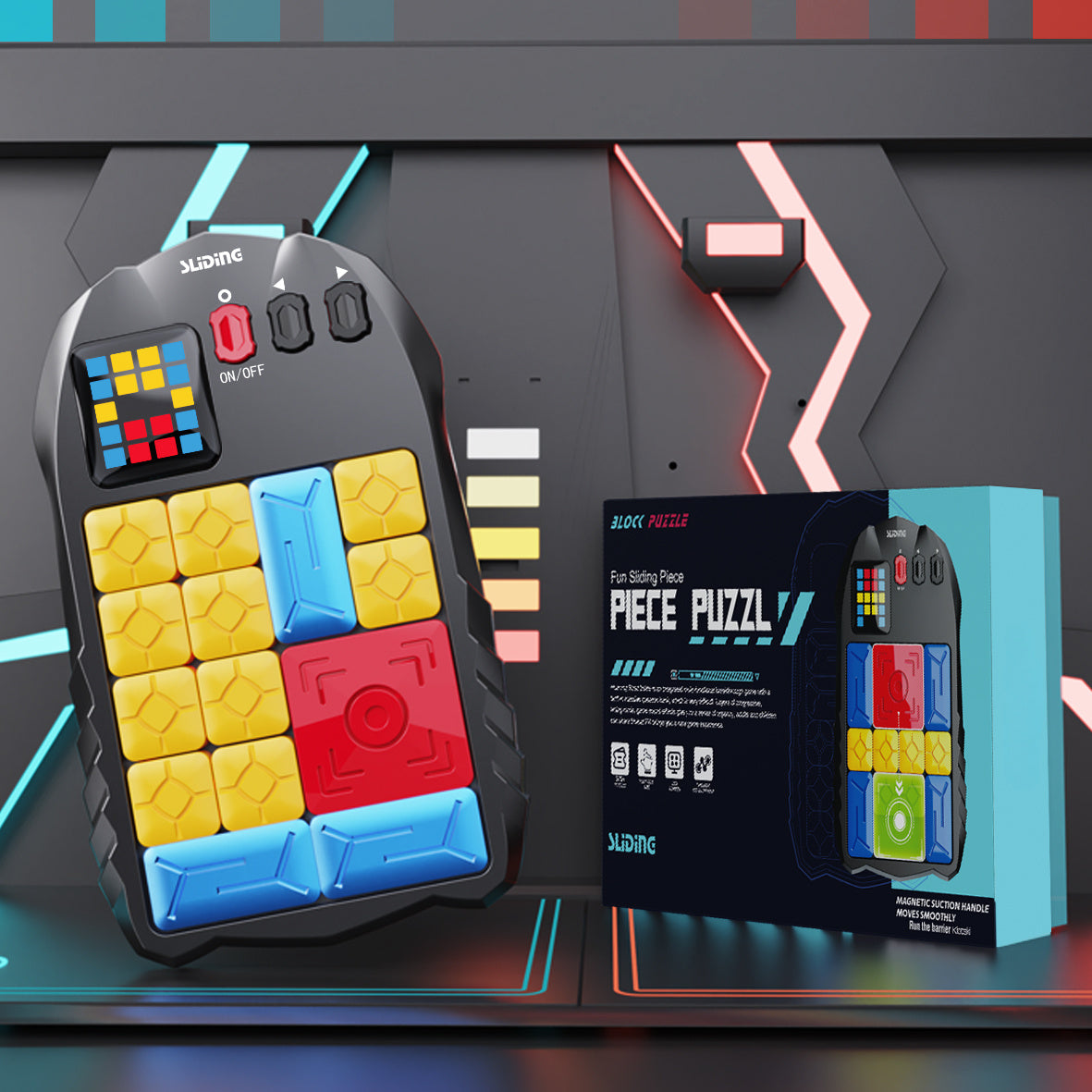 Super Huarongdao Sliding Puzzle Game for Kids - 500+ Brain Teasers, 7 Difficulty Levels, Travel-Friendly