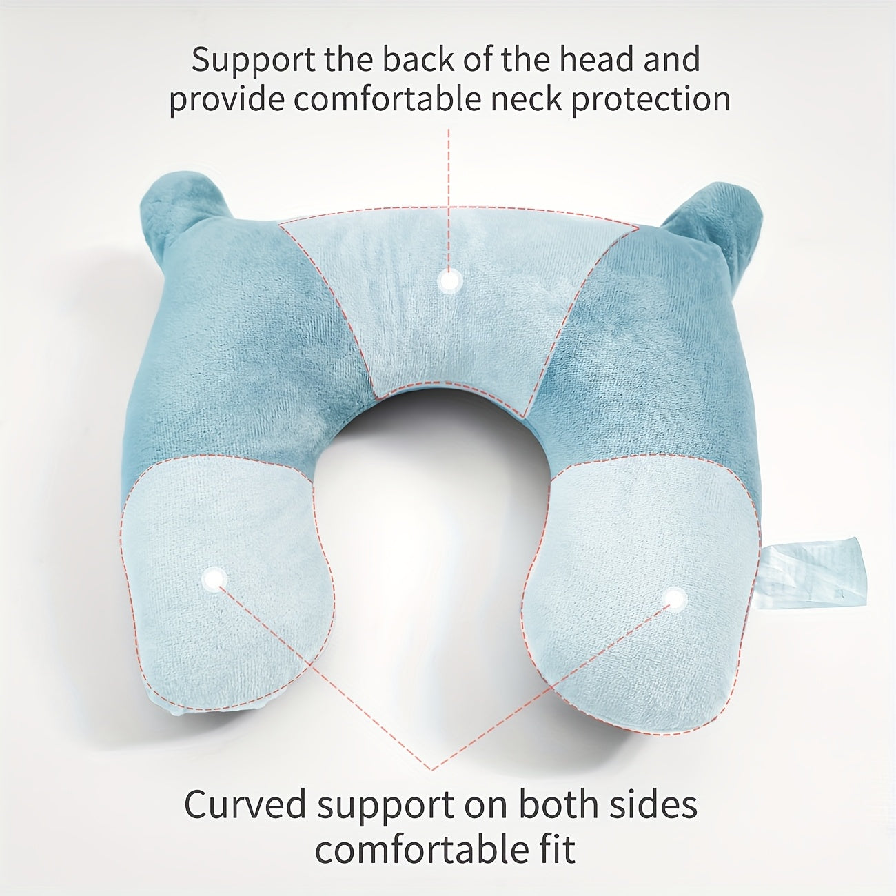 1pc Baby U-Shaped Neck Pillow - Soft, Rebound, Cute, Car Seat Special - Perfect Gift for Kids