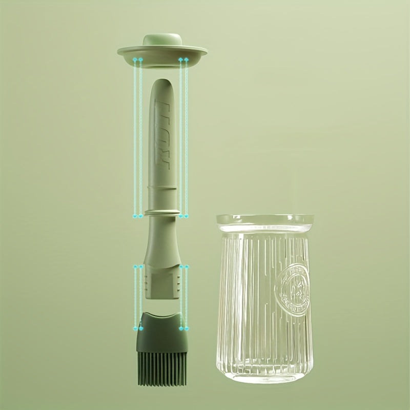 Silicone Oil Brush with Bottle - High Temperature Resistant, Ideal for BBQ & Cooking