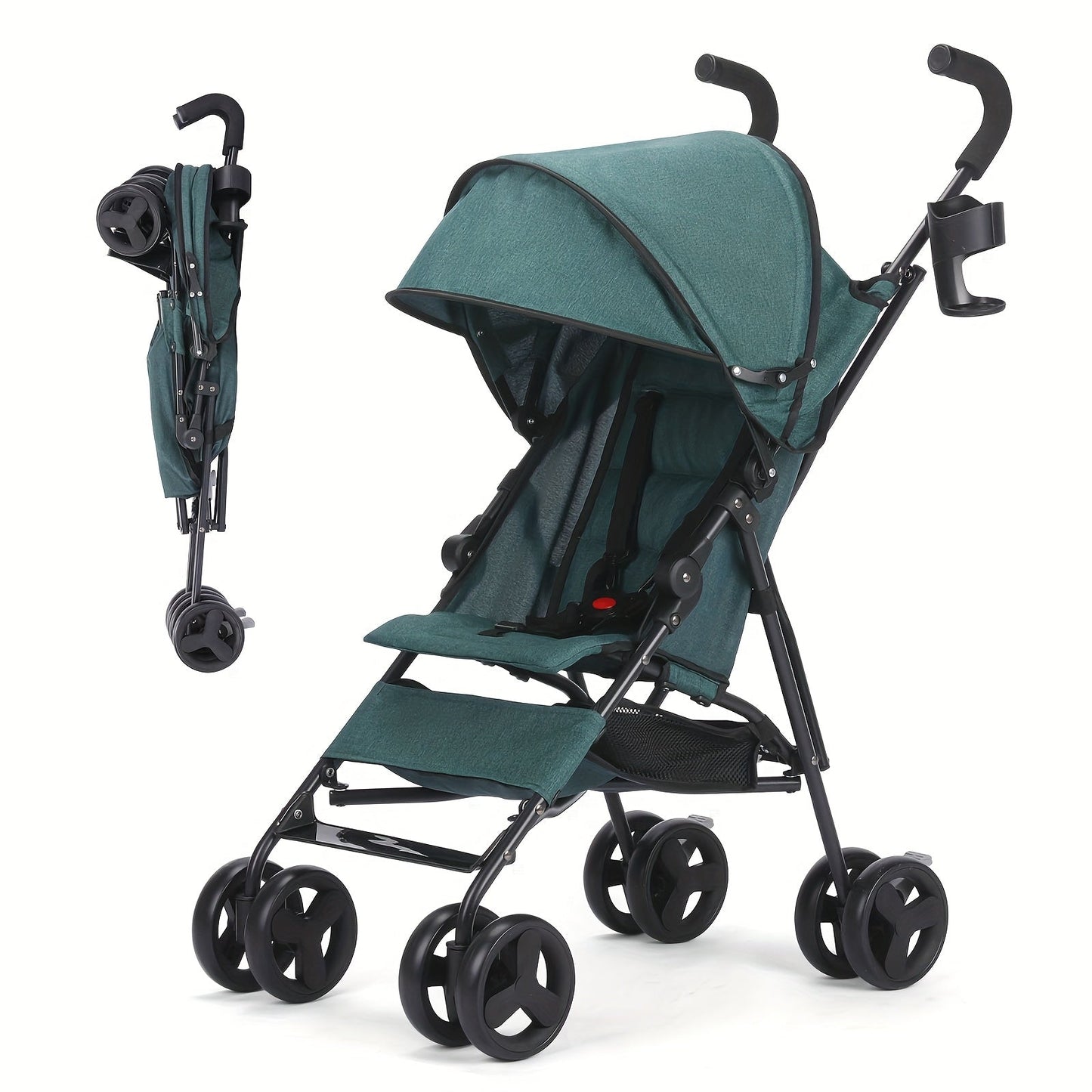 Lightweight Foldable Baby Travel Stroller with Sun Canopy & Storage - Compact & Sturdy for Infants & Toddlers - Ideal for Travel & Shopping