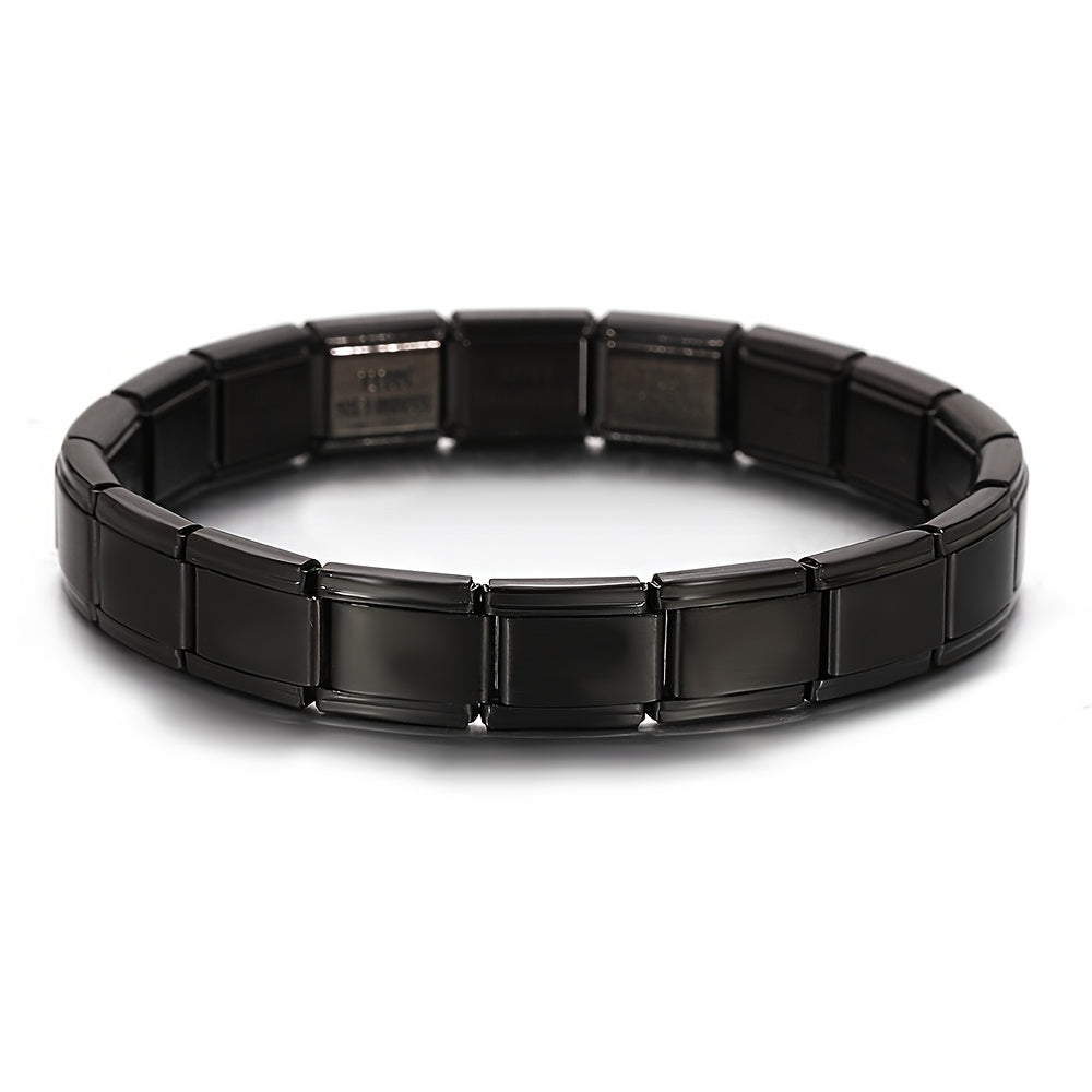 Stainless Steel Golden Elastic Bracelet - Perfect Valentine's Day Gift for Men & Women
