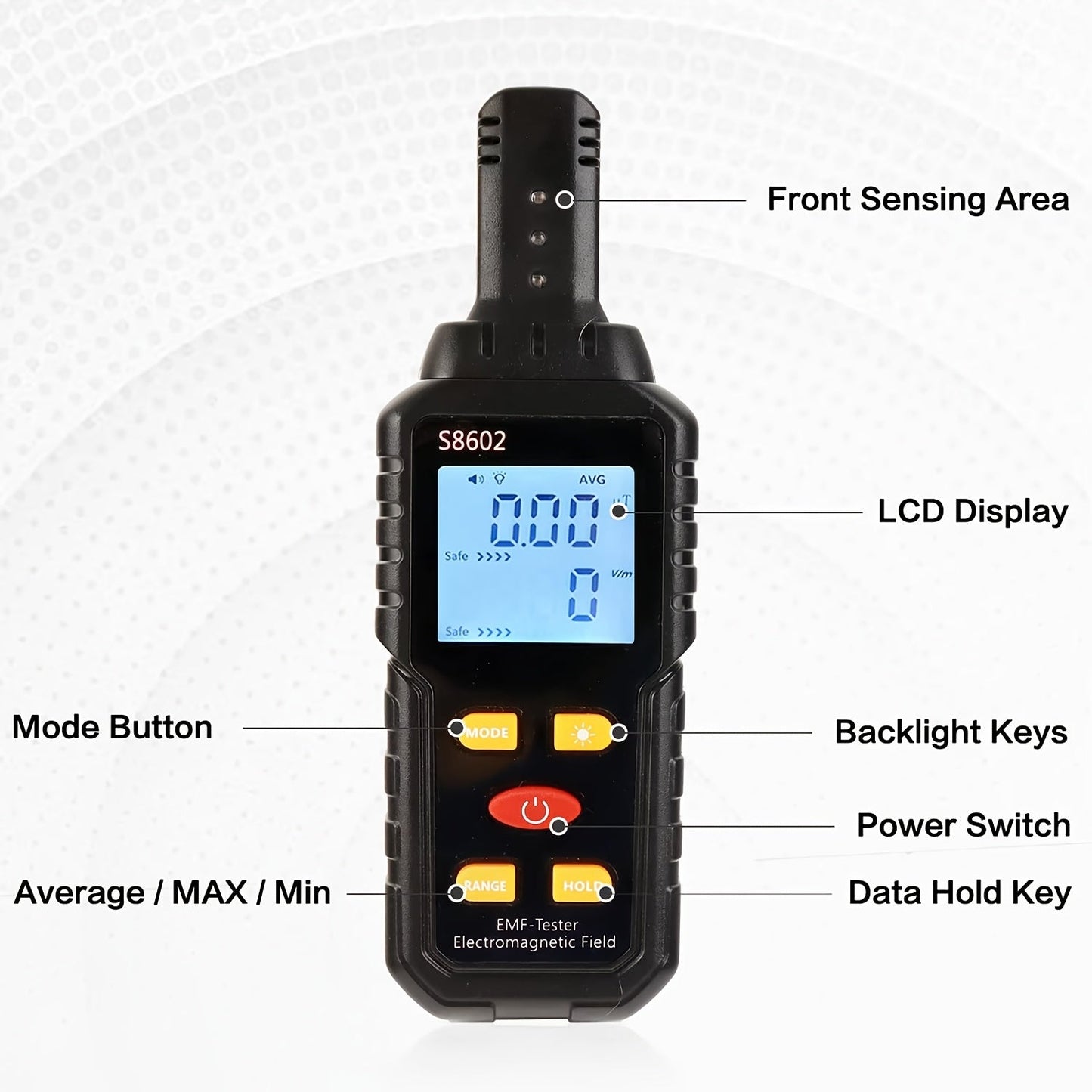 3-in-1 EMF Meter & Radiation Detector - Portable Electromagnetic Field Tester for Home & Office Safety