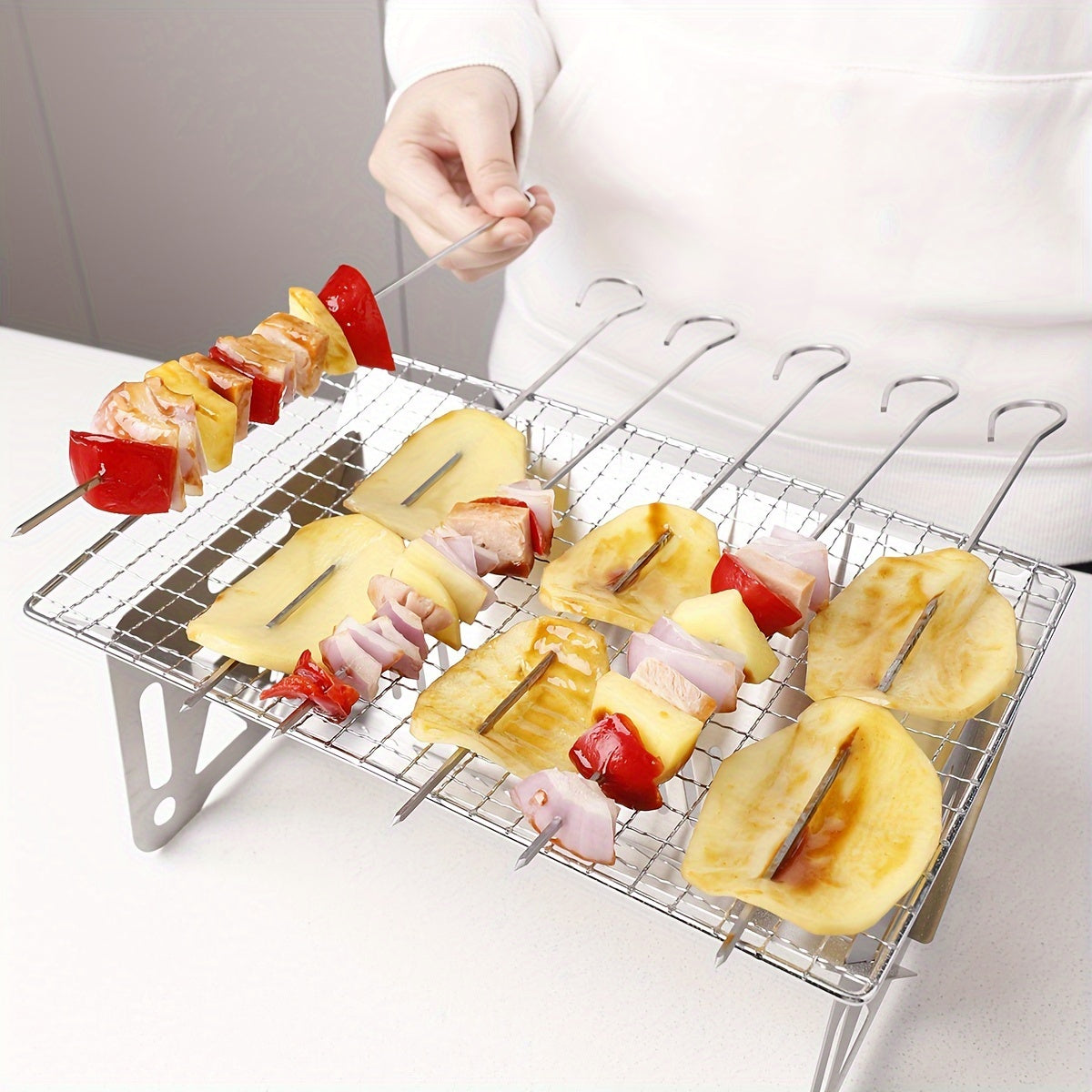 Durable Metal Barbecue Skewers - Perfect for Grilling & BBQ
