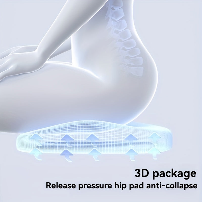 10-Hour Ergonomic Memory Foam Office Chair Cushion - Adjustable Support