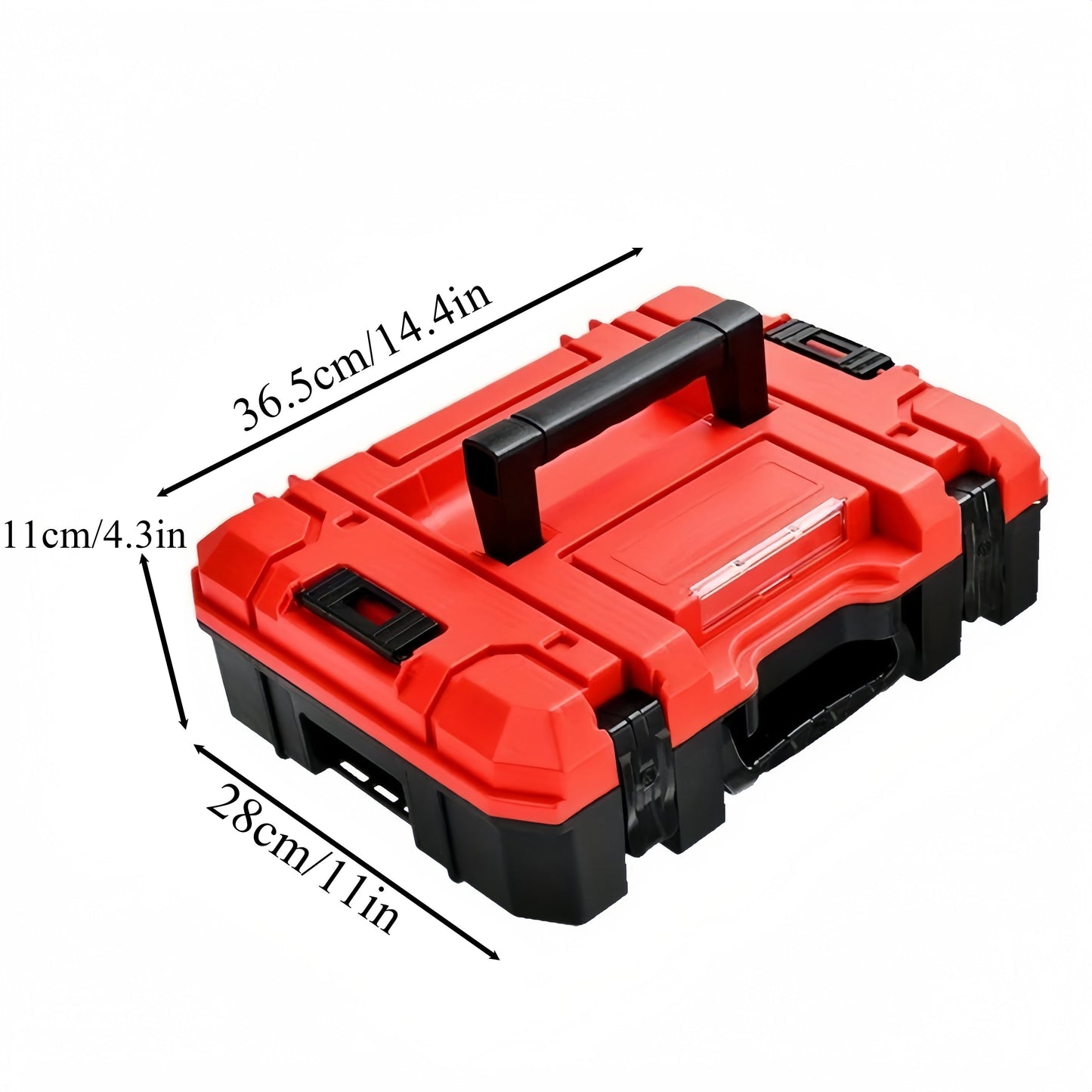 ITECHJOY Durable Plastic Toolbox - Stackable, Multi-Compartment Organizer for Electricians & Carpenters