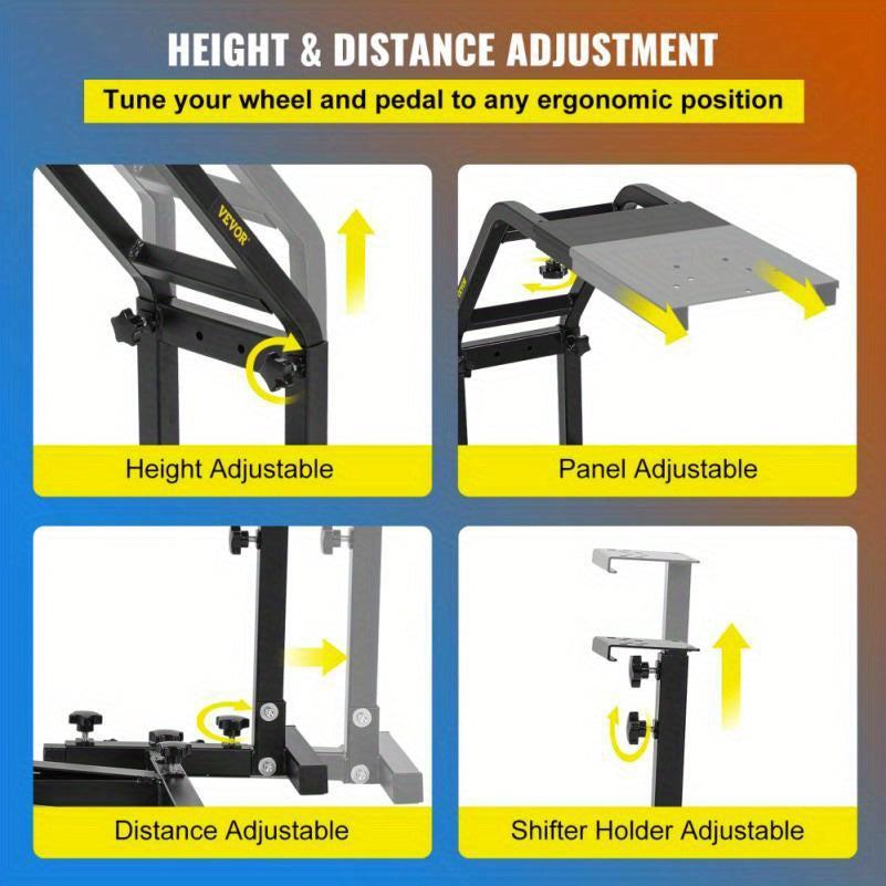 Sturdy Adjustable Wheel Stand for Simulators - Compatible with G29, G27, G25 - Enhance Your Gaming Setup